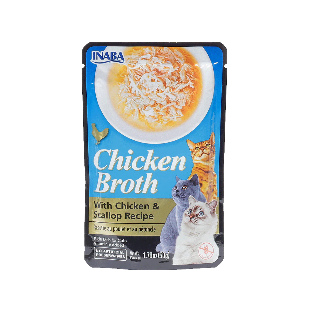 Inaba Chicken Broth With Chicken And Scallop Side Dish For Cats