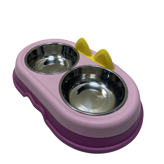 Double Stainless Steel Pet Bowl