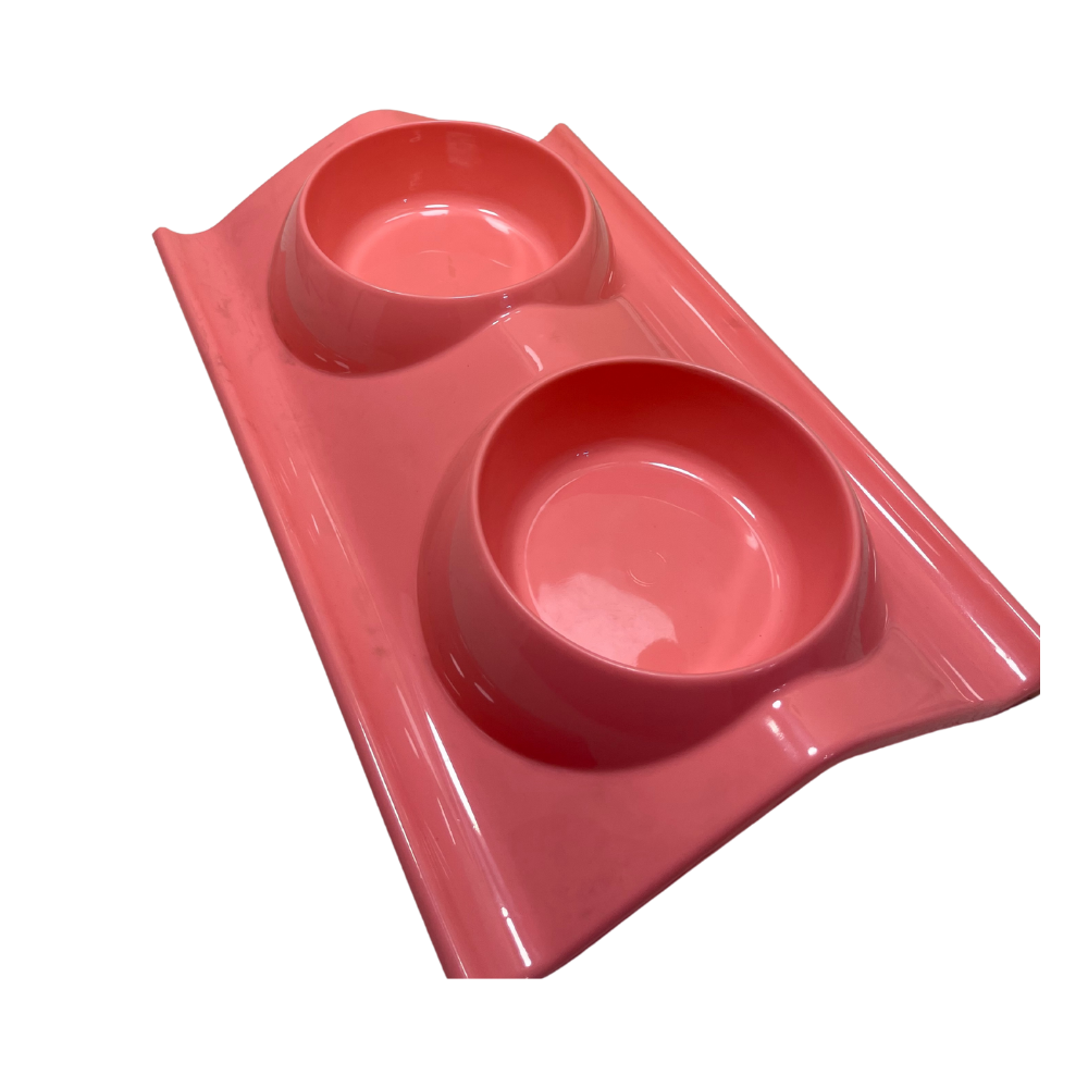 Double Plastic Pet Bowl