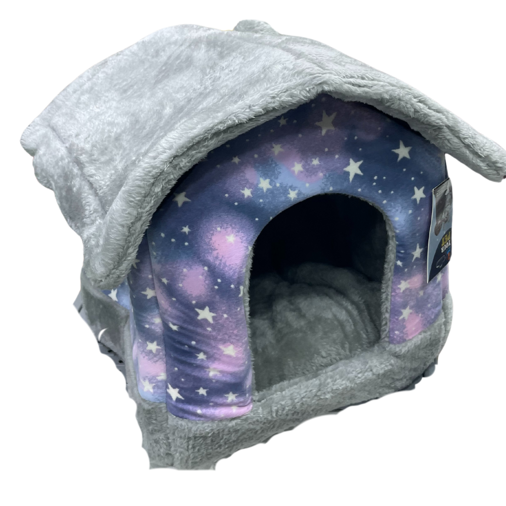 Padded Fabric Cat Cottage