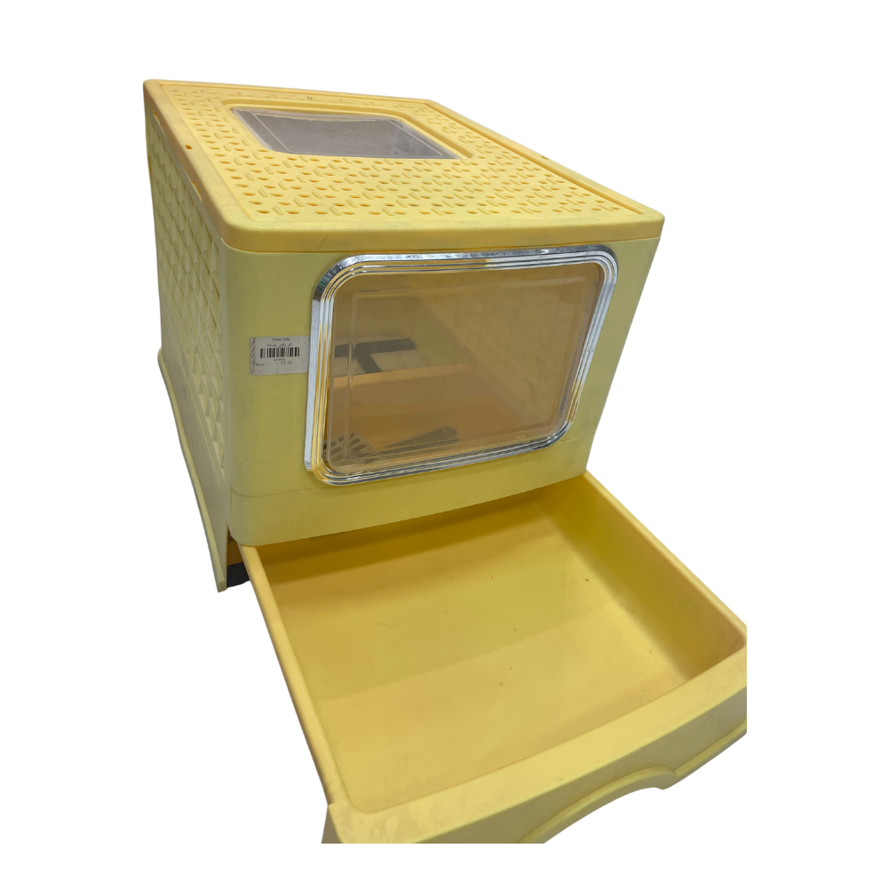 Closed Litter Box with Dual Entrances & Odor Control