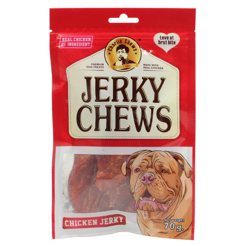 Charlie Jerky Chews Stick - Chicken Jerky Flavor Premium Dog Treats (70g)