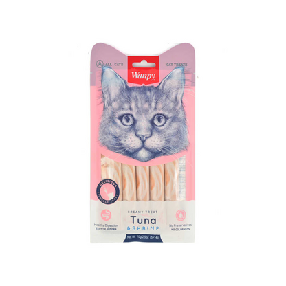 3 Packs WANPY LICKABLE TREAT  FOR CAT 14g * 5 pcs