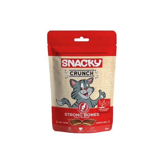 Snacky Crunchy Chicken and Cheese Cat Treat Strong Bones 60 gr