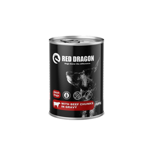 Red dragon wet food dog 400g BEEF