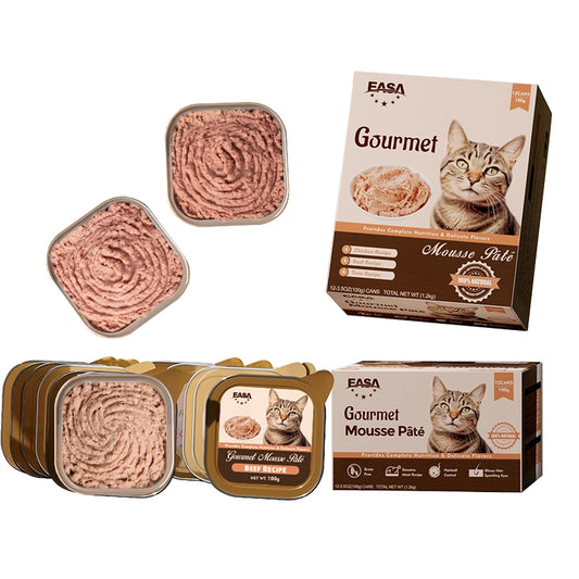 EASA Gourmet Mousse Pâté Can for cat 100g×12