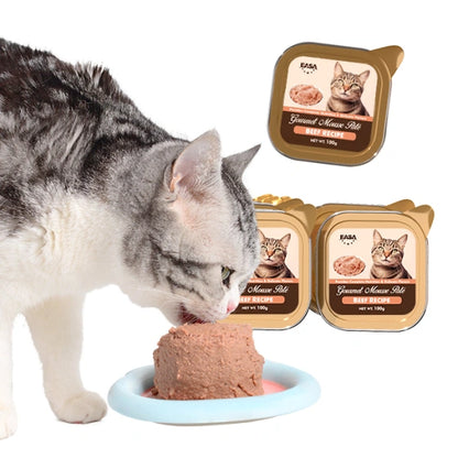 EASA Gourmet Mousse Pâté Can for cat 100g×12