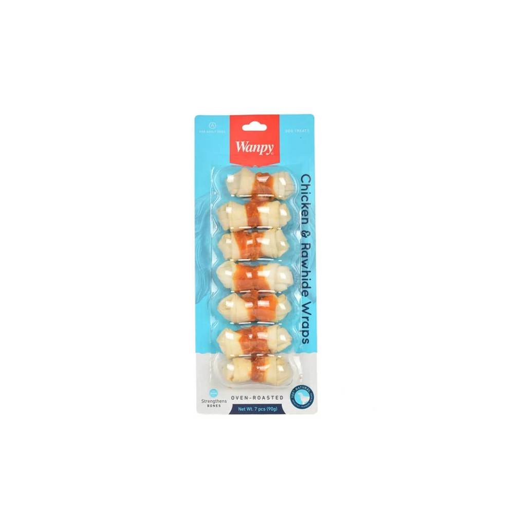 Wanpy Chicken Wrapped Chewing Bone 90gr (Piece of 7)