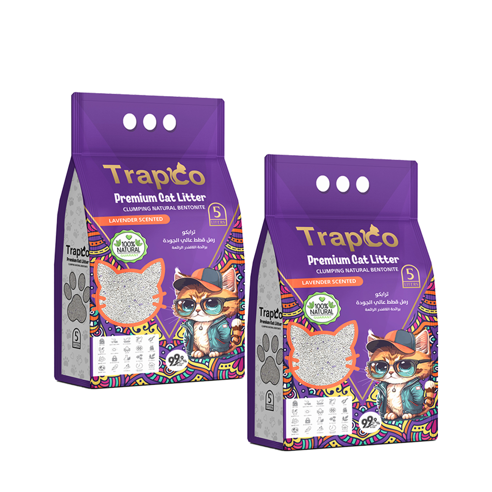 2 pcs trapco cat litter 5 ltr