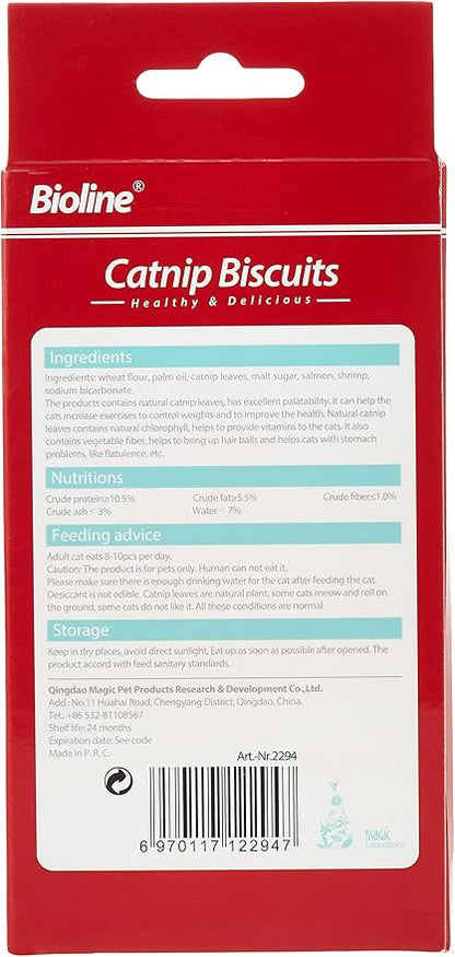 Bioline Catnip Biscuits - Cat Treats (80g)