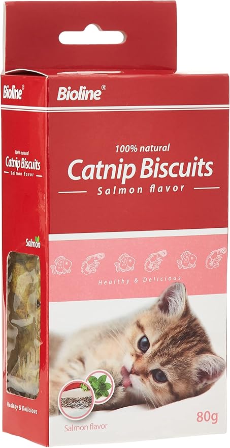 Bioline Catnip Biscuits - Cat Treats (80g)