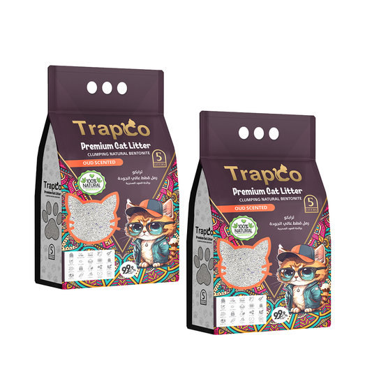 2 pcs trapco cat litter 5 ltr