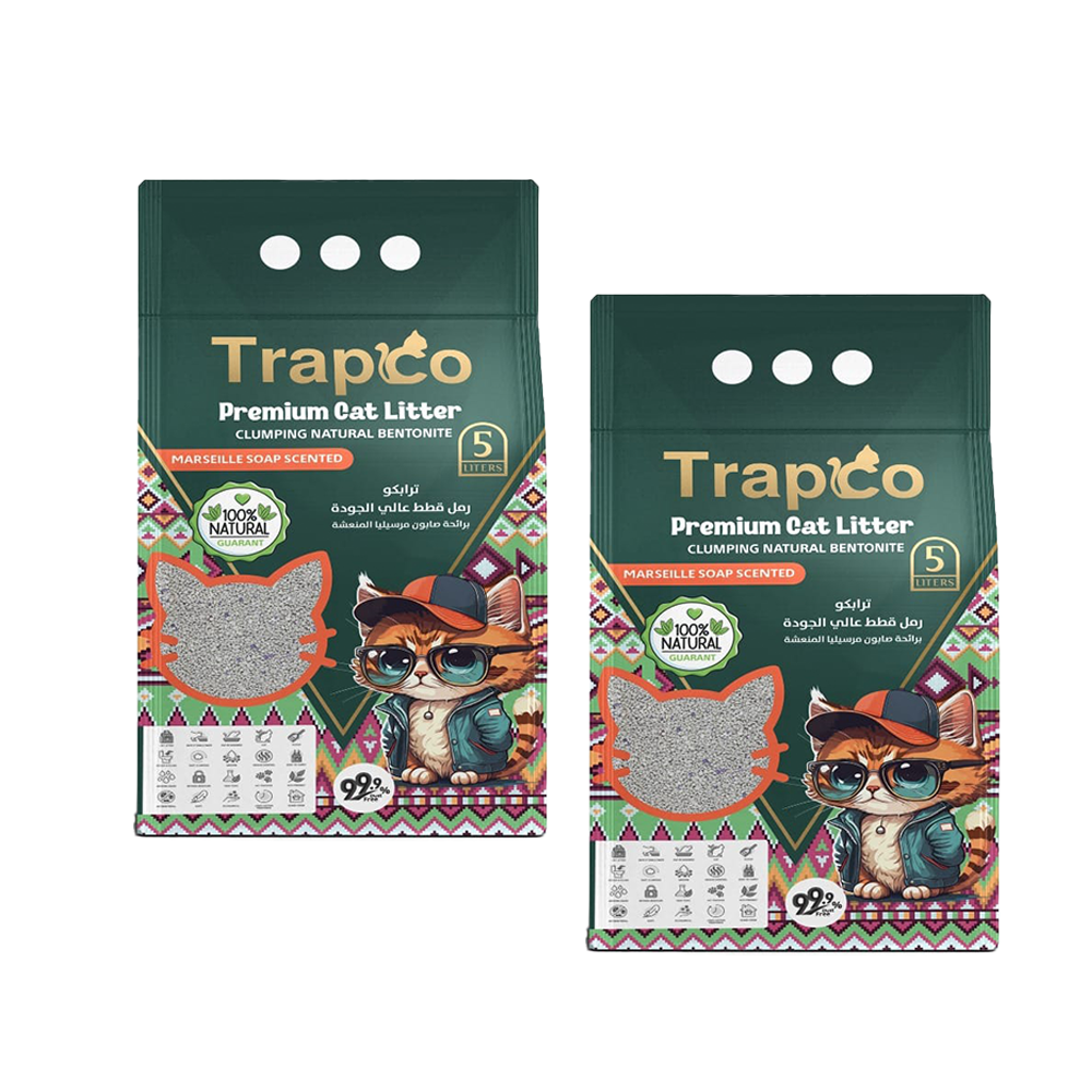 2 pcs trapco cat litter 5 ltr