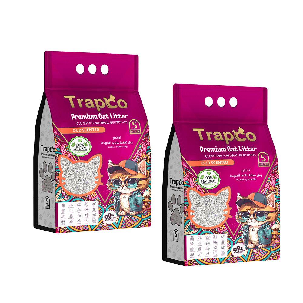 2 pcs trapco cat litter 5 ltr