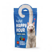 Reflex Happy Hour Cat Treat Healthy Bones with Salmon, Blueberries and Cranberries 60 g