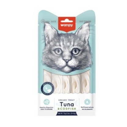 3 Packs WANPY LICKABLE TREAT  FOR CAT 14g * 5 pcs