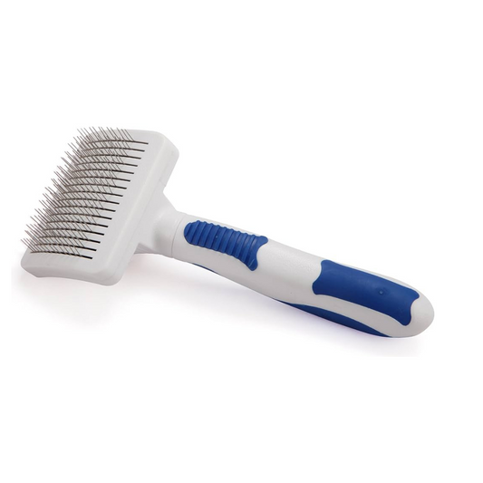 SCT Pet Dog Automatic Hair Down Brush Blue-white S