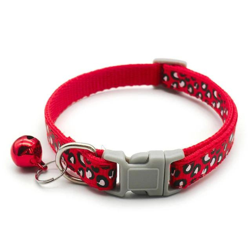 Cat collar with animal print