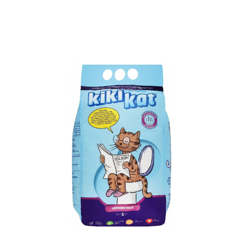 Kiki Kat White Bentonite Clumping Cat Litter Lavender 5 L