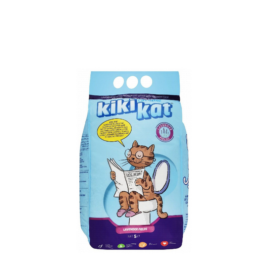 Kiki Kat White Bentonite Clumping Cat Litter Lavender 5 L