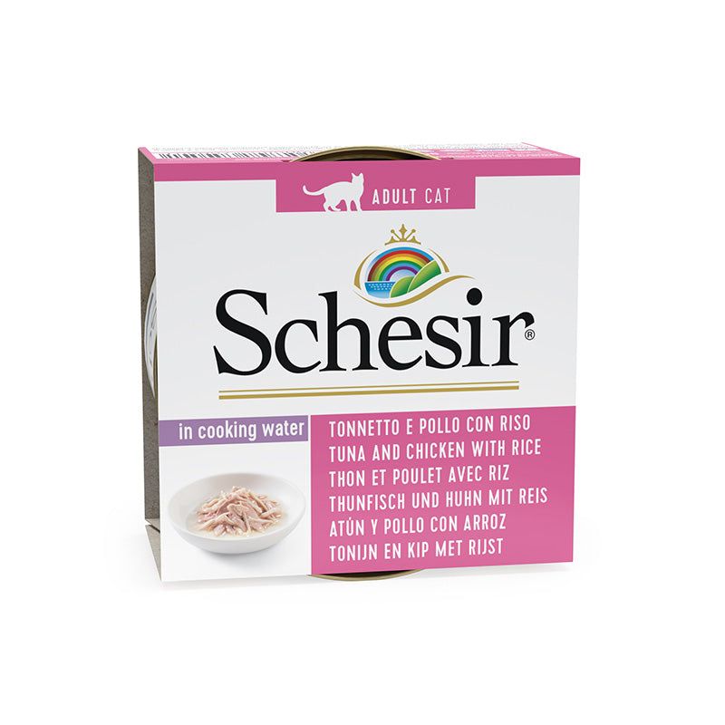 Schesir Tuna And Chicken With Rice in cooking water 85g in can