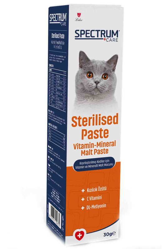 Spectrum Vitamin and Mineral Malt Paste for Neutered Cats 30gr